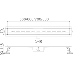 Трап, серый 800 мм HB91800-3